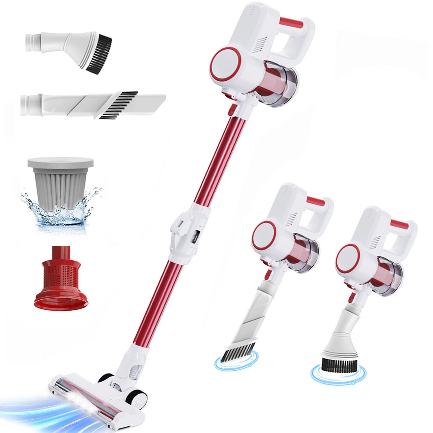 Aspirator vertical fara fir, XINXU, tub flexibil, Multifunctional