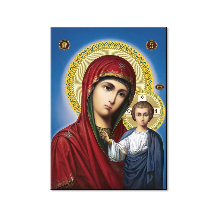 Магнитна икона Богородица и Исус v8