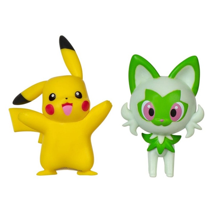 Figurina Pokémon Gen IX Battle Pack Mini 2Pack Pikachu & Sprigatito 5 cm