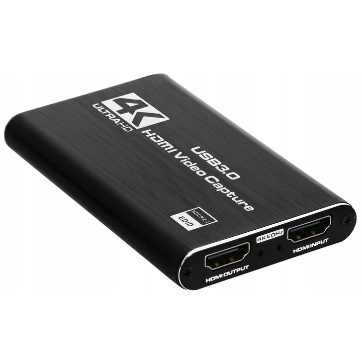 HDMI Grabber 2.0, Pawonik, PC Streaming USB, 4K60Hz, HDCP 2.2