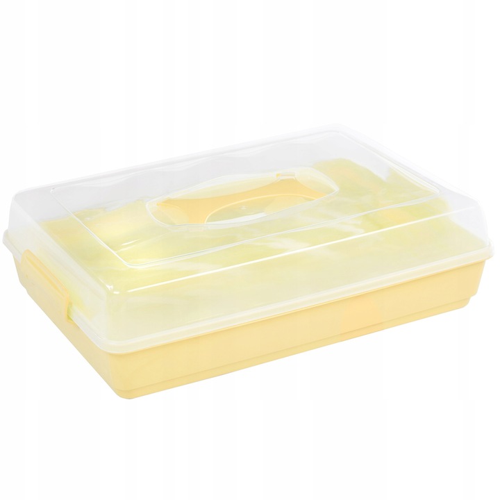 Cutie pentru prajituri KADAX, Plastic, 43x30 cm, Galben