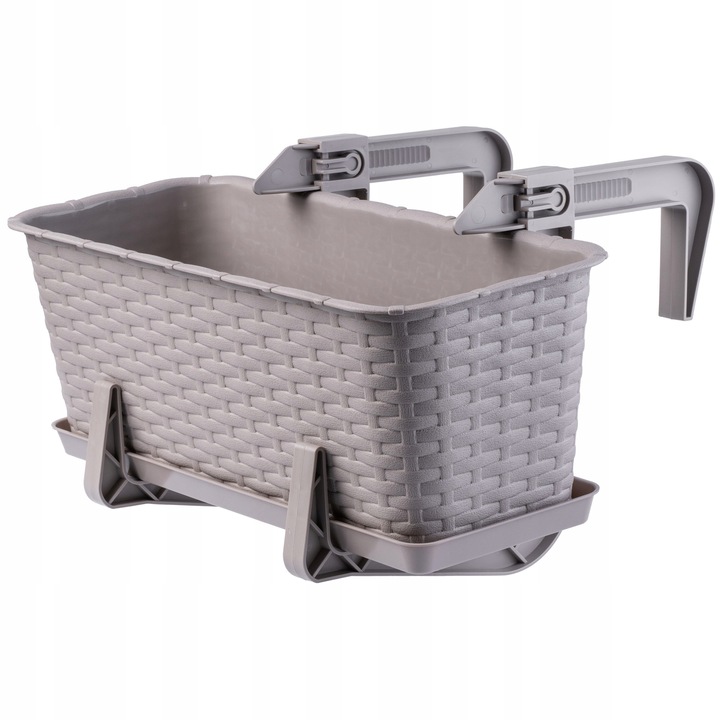 Ghiveci pentru balcon, Kadax, Caramel, 2 manere, 40 cm