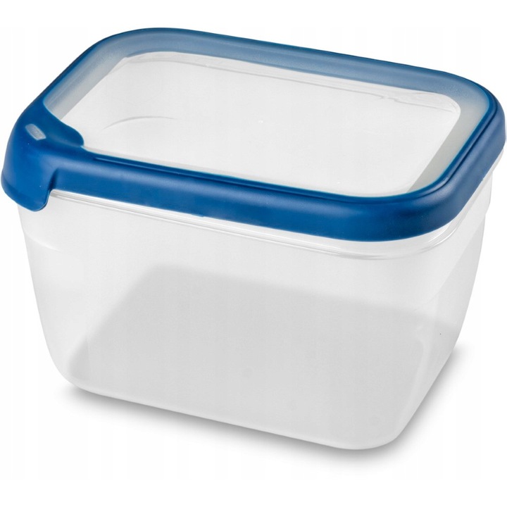 Caserola, Curver, Plastic, 20x14.8x12.5 cm, Transparent/Albastru, 2.4 L