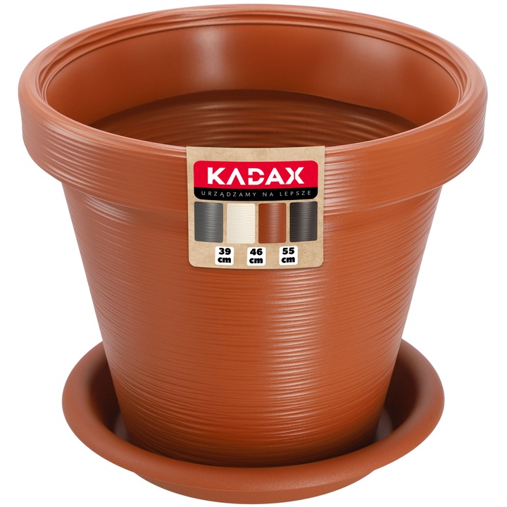Ghiveci de flori, KADAX, 46 x 41 cm, Teracota
