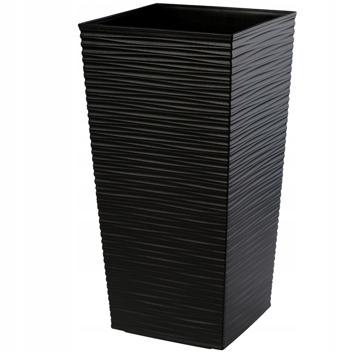 Virágcserép, Kadax, Toulouse, 40 cm, fekete