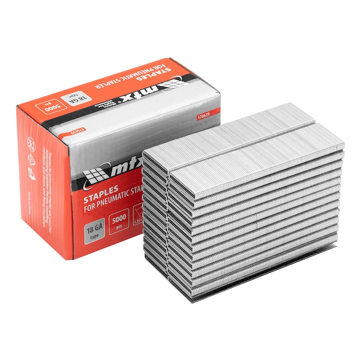 Capse 18GA pt capsator pneum. 1, 25x1, 00mm, lung. 32mm, latime 5, 7mm, 5000 buc, MTX