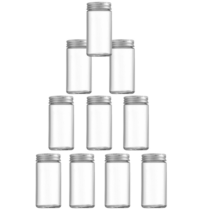 Set 10xBorcan condimente, JUP, Sticla, 4.2x9cm, 100ml