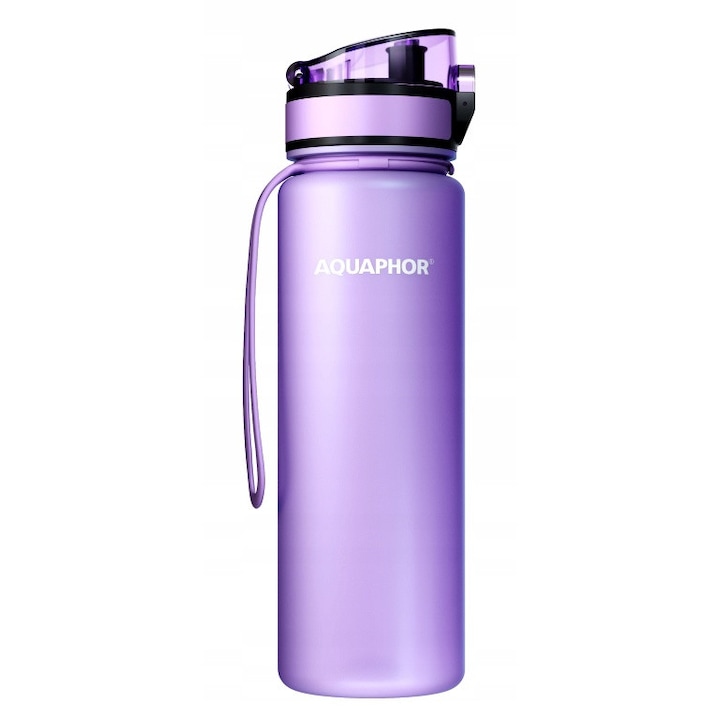 Бутилка за вода с филтър, Aquaphor, Виолетка, 0.5L