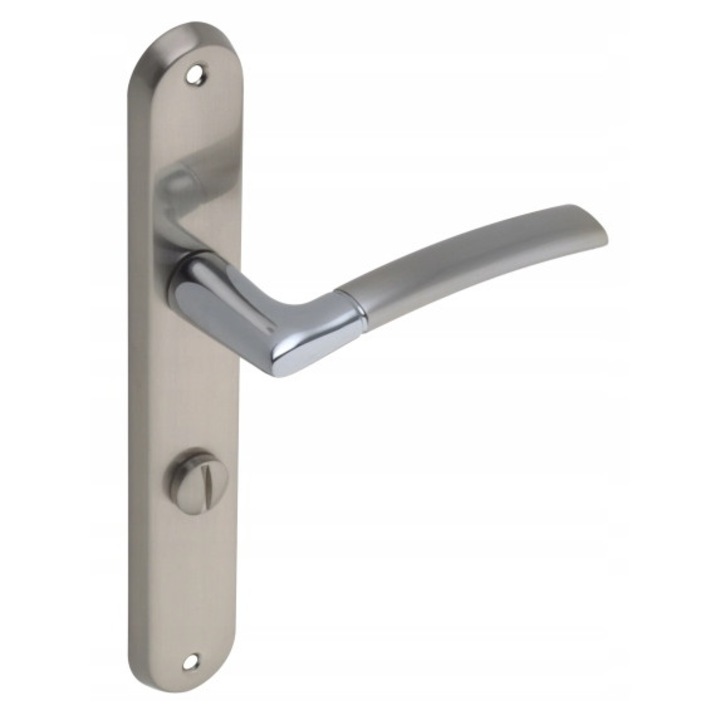 Maner interior de toaleta, Gamet, Aluminiu, 72 mm, Argintiu