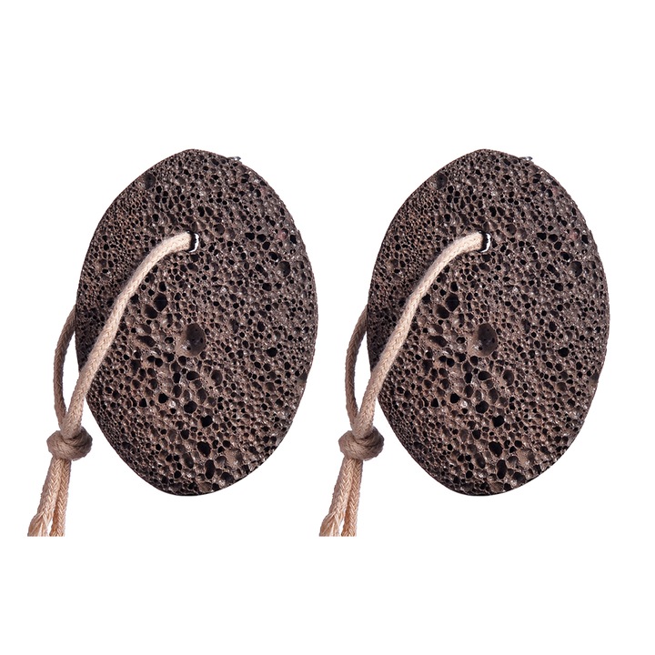 Piatra ponce pentru picioare set 2 buc 7x5x3cm natural exfoliant