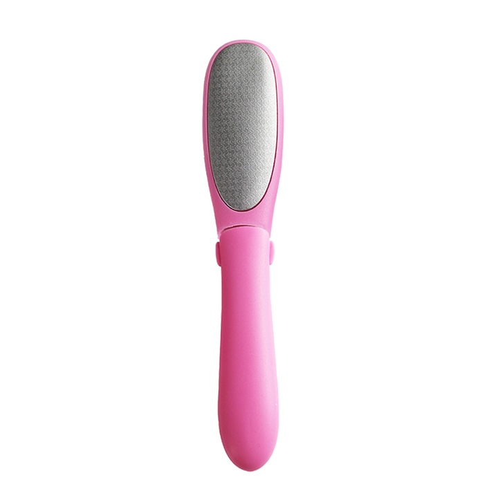 Raspador pentru picioare Herusi, ergonomic, rosu trandafir, 22x7cm