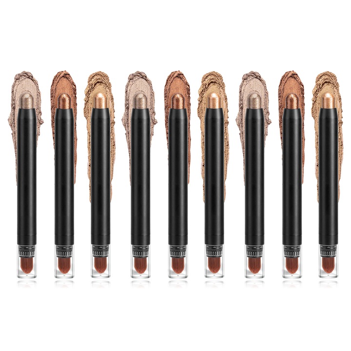 QttvbTna szemhéjfesték készlet, fémes textúra, megvilágító, többszínű