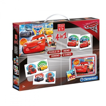 Set educativ Clementoni, 4 in 1, Disney Cars 3 Set educativ Clementoni, 4 in 1, Disney Cars 3