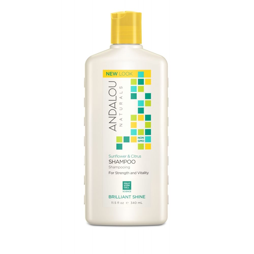 Sampon pentru par lipsit de stralucire Secom Andalou Naturals Sunflower & Citrus Brilliant Shine 340 ml