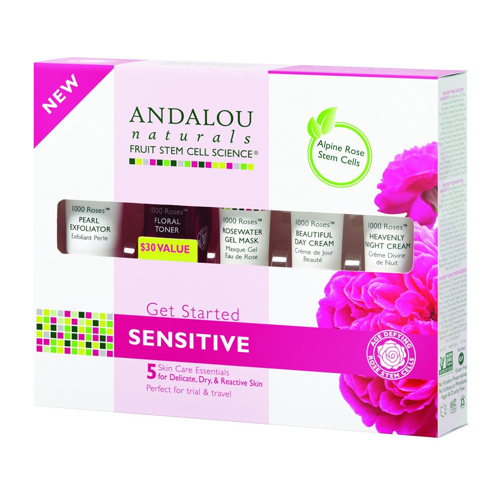 Set de ingrijire a tenului sensibil Secom Andalou Naturals Sensitive Get Started