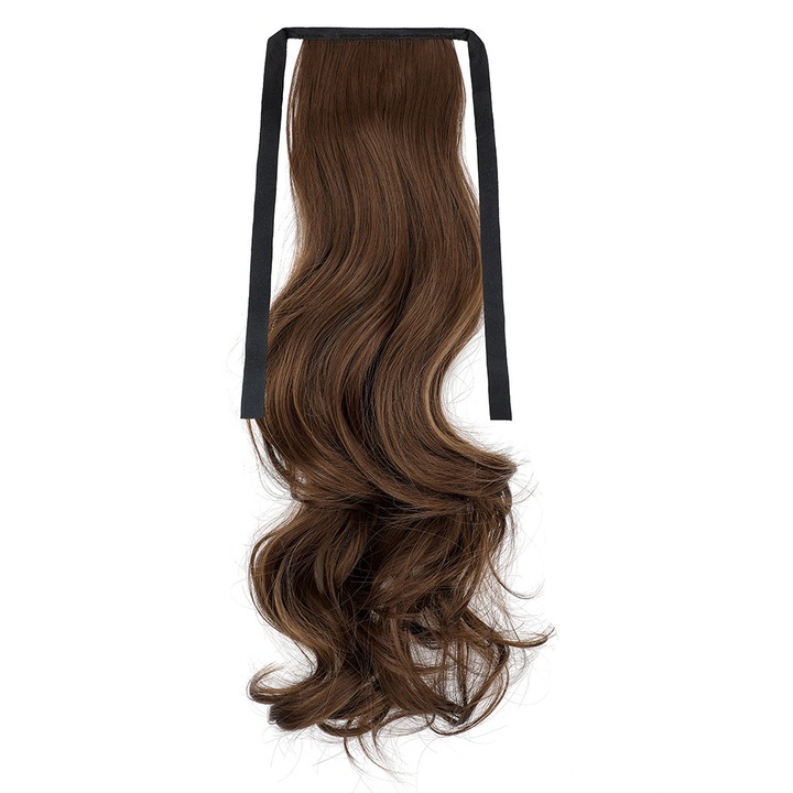 Extensie Par Coada de Cal Lunga Ondulata, Sintetica, Maro