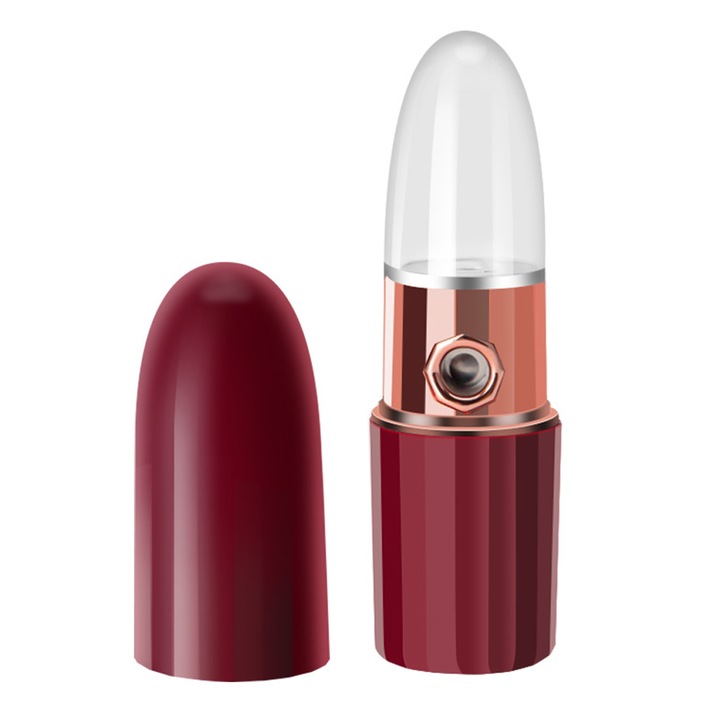 Sauna faciala, portabila, pulverizator nano, hidratant, rosu