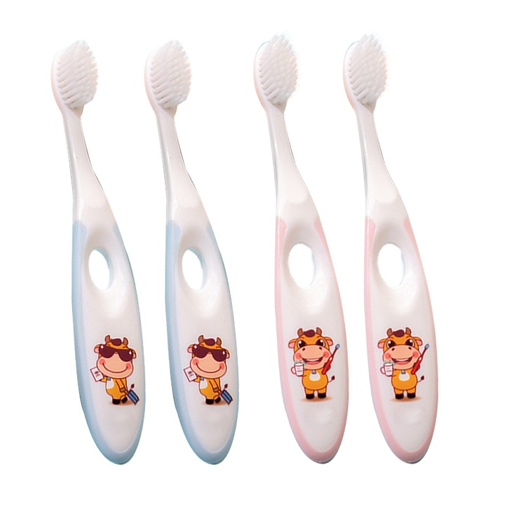 Gyermek fogkefe készlet, rajzfilm design, tartós markolat, felnőtt felügyelet, 2. stílus