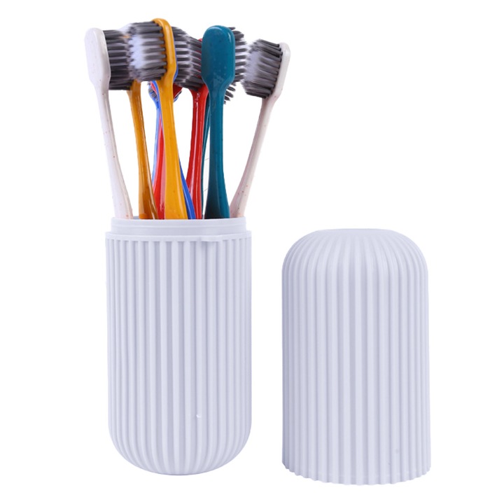 Manuális fogkefe felnőtteknek, utazókészlet, puha sörtéjű, 1 db