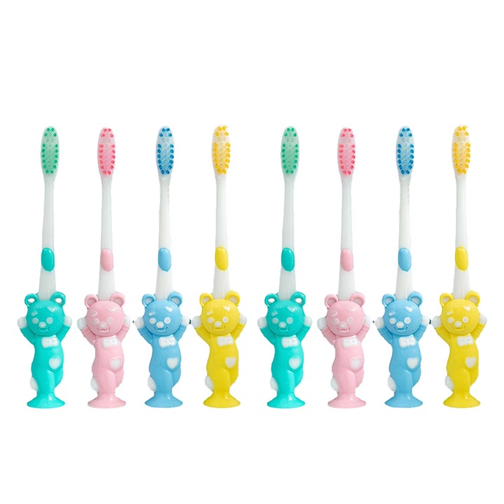 Set periute de dinti pentru copii, cu cap mic, silicon, multicolor