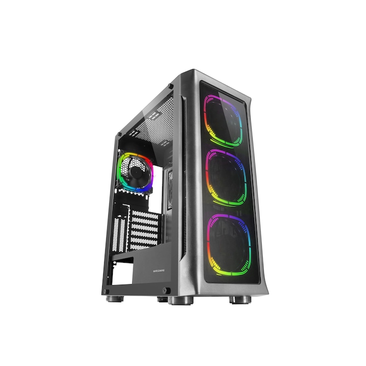 Настолен компютър Gaming GRT, RGB система от вентилатори, AMD Ryzen 7 5800X процесор до 4.70 GHz, 32 GB DDR4, 2 TB HDD, 512 GB SSD M.2, GeForce RTX 3070 8 GB GDDR6