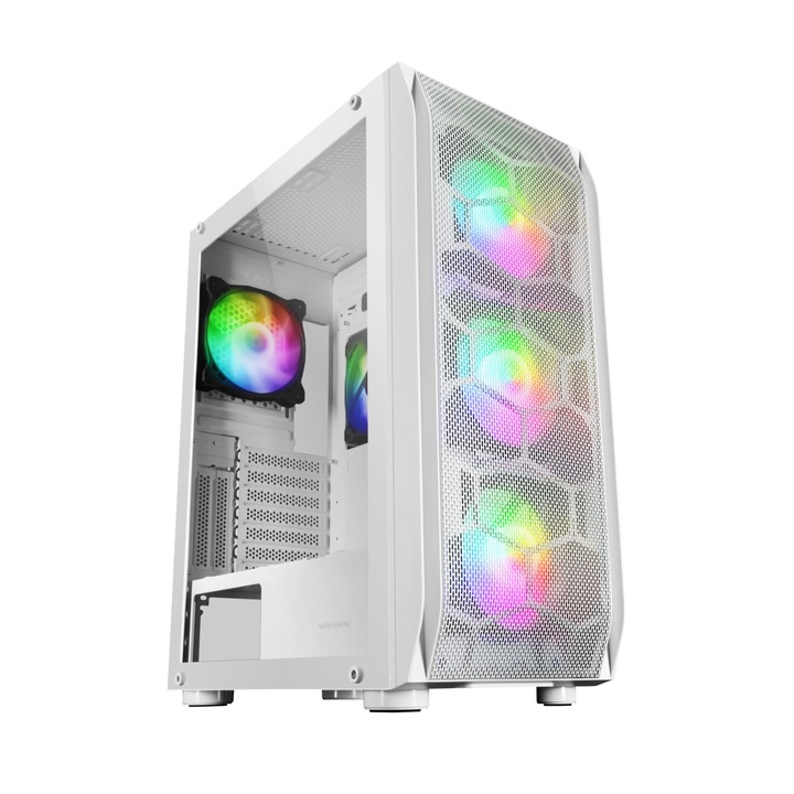 Asztali számítógépes játékrendszer GRT fehér RGB MESH Intel® Core™ i7-13700F processzorral akár 5,20 GHz-ig, 32 GB DDR4, 1 TB SSD M.2, GeForce® RTX 4070 12 GB GDDR6X