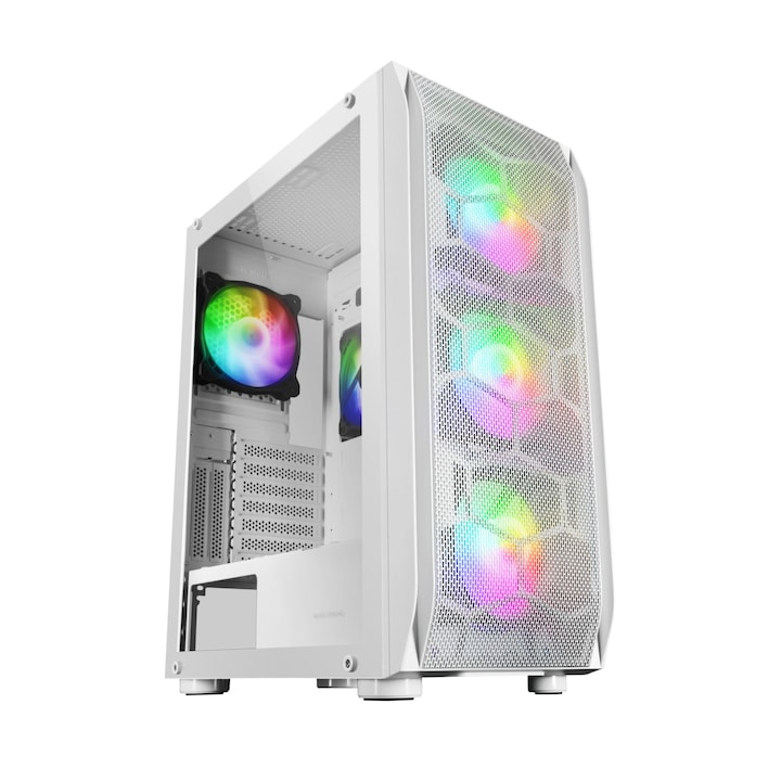 Настолен компютър система за игри GRT White RGB MESH с процесор Intel® Core™ i7-12700F до 4,80GHz, 32GB DDR4, 2TB HDD, 512GB SSD M.2, GeForce® RTX 3070 8GB GDDR6