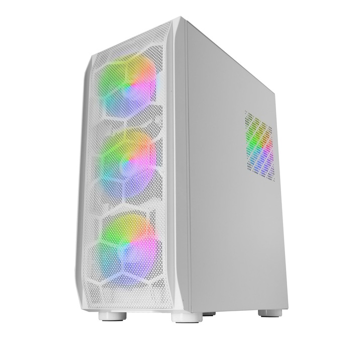 Система за настолни игри GRT White RGB MESH с процесор Intel® Core™ i7-12700F до 4,80 GHz, 16 GB DDR4, 2T SSD M.2, GeForce RTX 3080 10 GB GDDR6X