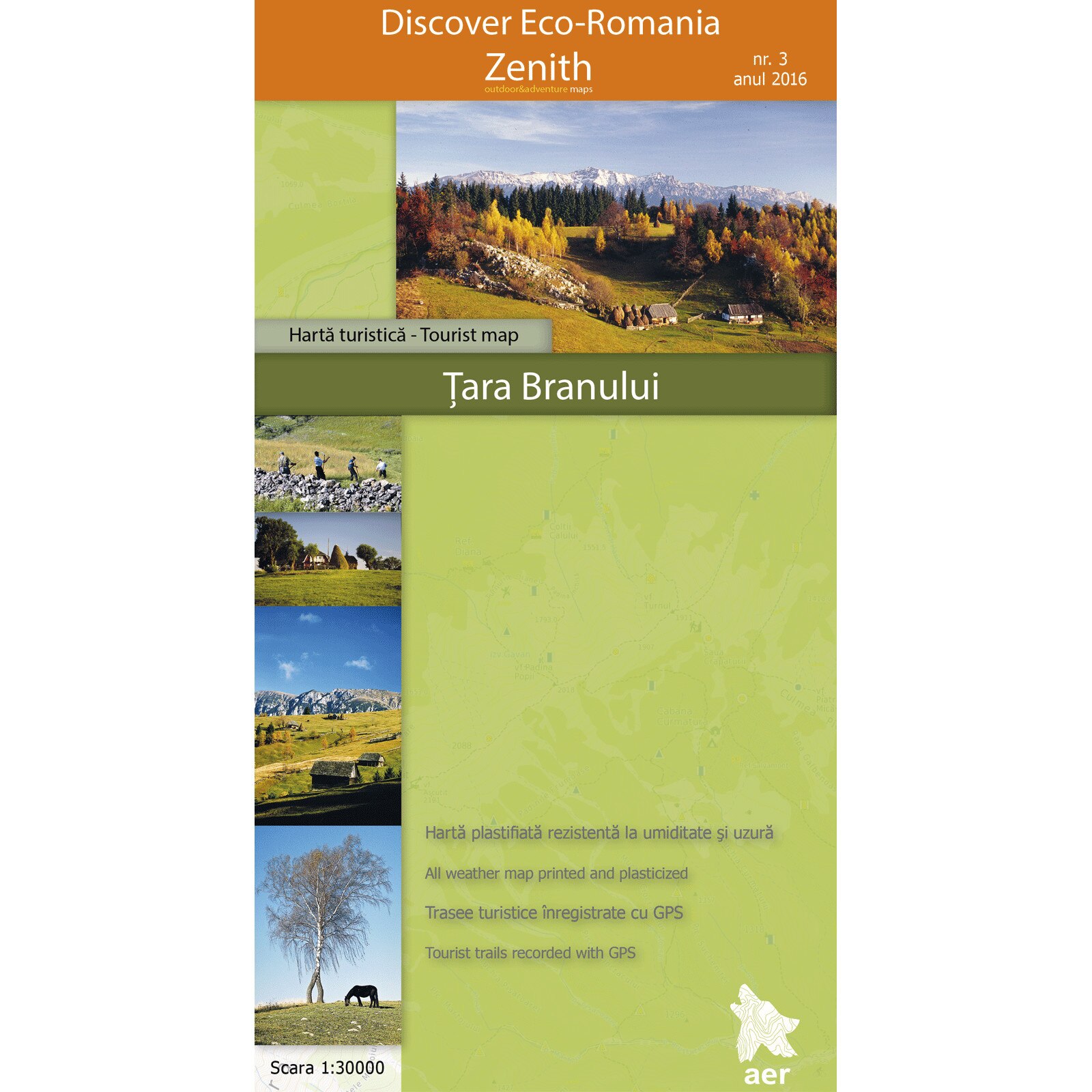 Harta turistica Tara Branului