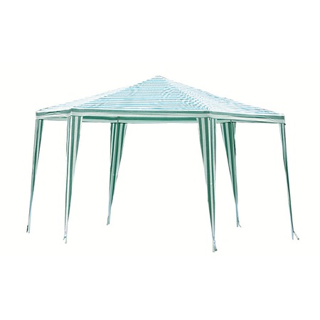 Pavilion Metalic Hexagonal Latura 2m Acoperis Polipropilena Alb