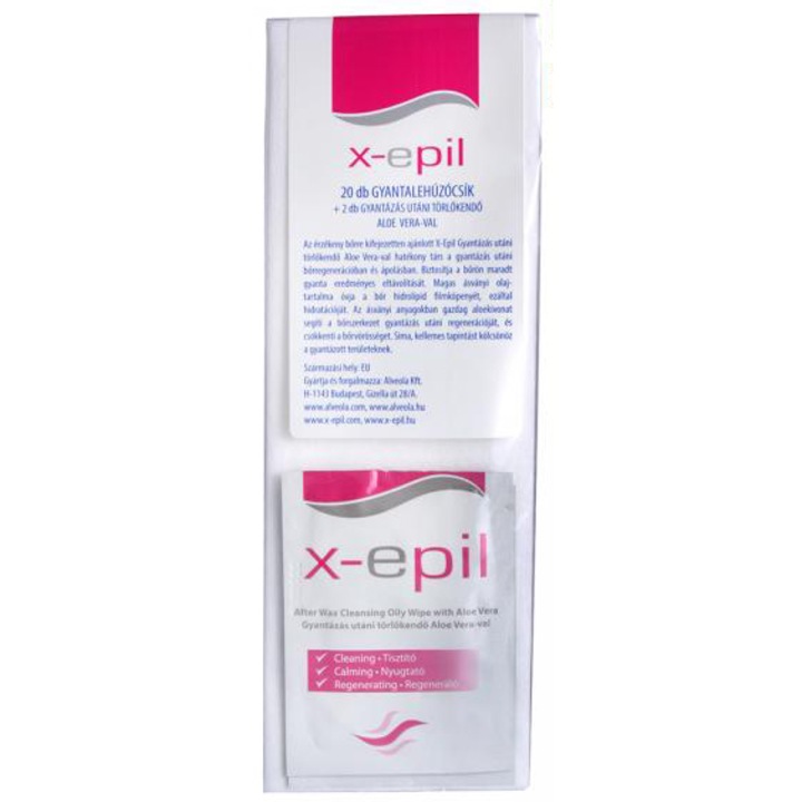 Set 20xBenzi depilatoare, X-EPIL, Roz