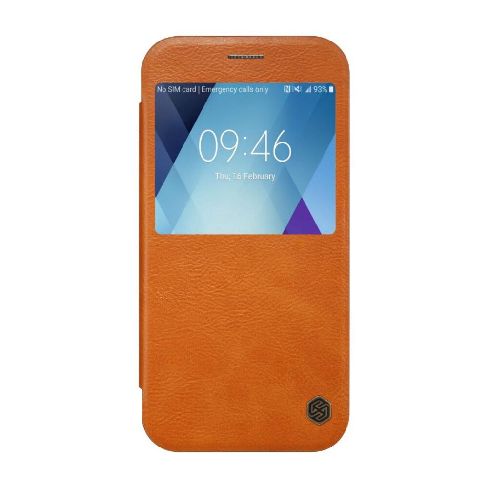 Husa Book Nillkin Qin pentru Samsung Galaxy A7 2017, maro