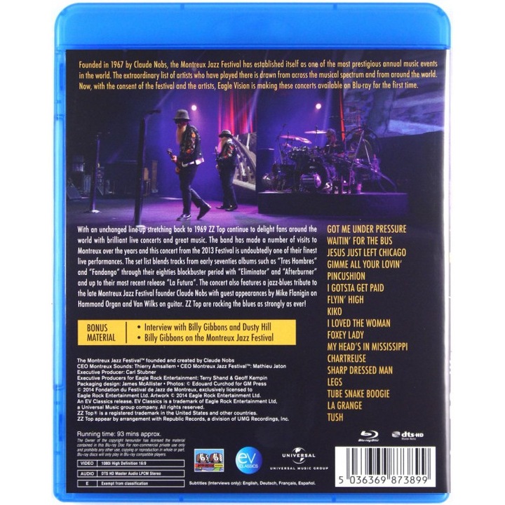 ZZ Top: Live At Montreux 2013 [Blu-Ray]