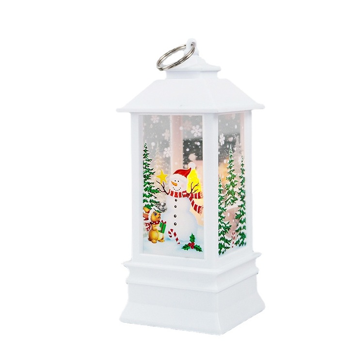 Ornament de Craciun, Model Lumanare, 21 cm, Alb