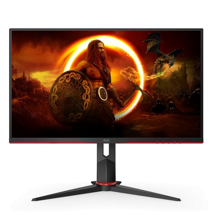 Монитор AOC Gaming Q24G2A/BK - LED monitor - gaming - 24" (23.8" viewable) - 2560 x 1440 QHD @ 165 Hz - IPS - 1000:1 - 1 ms - HDMI, DisplayPort - speakers - black, red Q24G2A/BK