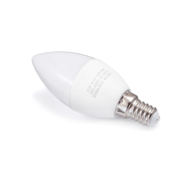 LED крушка E14 10W C37, неутрално бяла (4500K)
