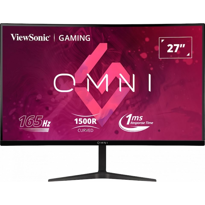 Монитор ViewSonic VX2718-PC-mhdj, 27", LED, VA, 1920 x 1080, 2 x HDMI 1.4, 1 x Audio Out, DisplayPort, Вградени високоговорители 2 x 2W