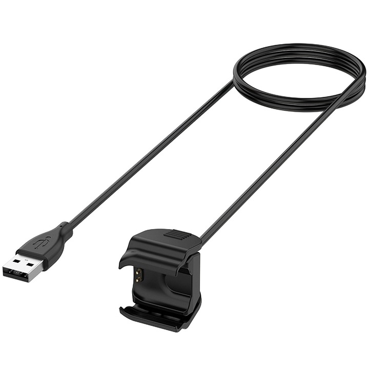Cablu Incarcare USB-A - 2 Pini Tactical Xiaomi Mi Band 5 / 6 / 7 Series, Negru