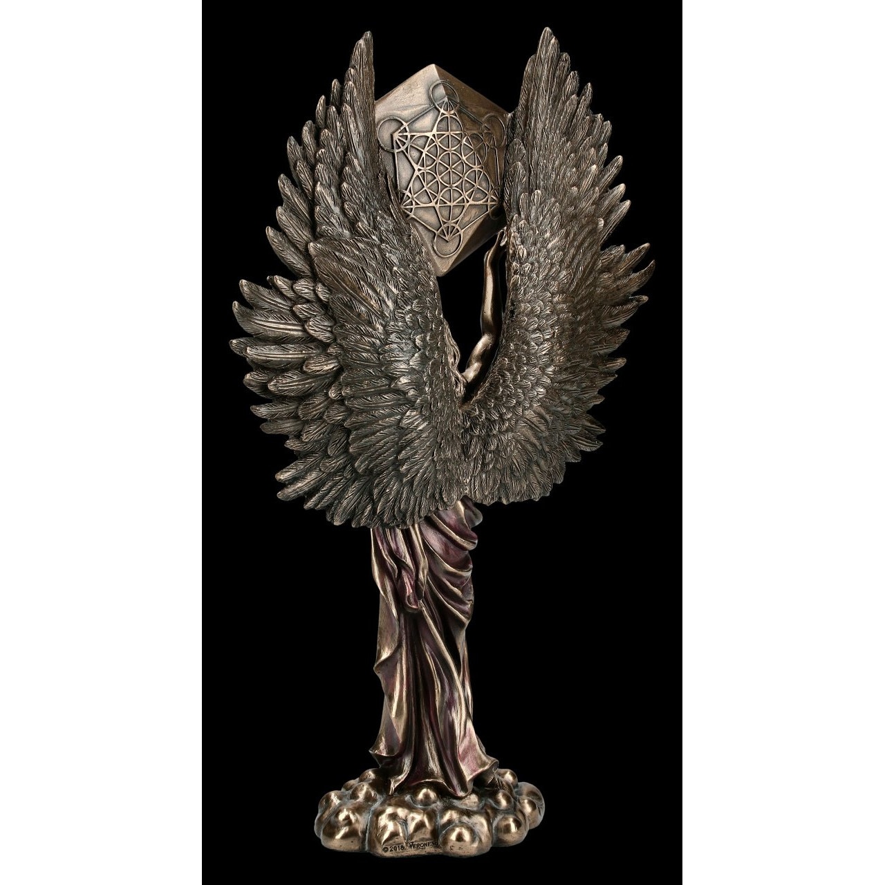 Figurine Metatron 35cm - Résine Bronze, Géométrie Sacrée, Décoration Spirituelle