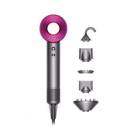 Uscator de Par Profesional TNS®, Motor Digital 2000W, 5 Accesorii incluse, Duze Magnetice, Ionizare Puternica, 4 Trepte de Temperatura, 3 Trepte de Viteza, Silentios, Filtru de Aer Detasabil, Fucsia-Neon