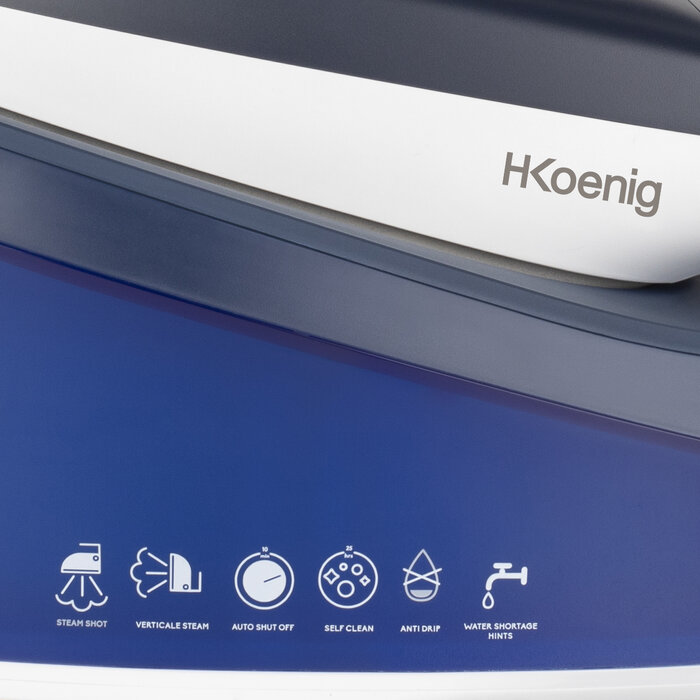 Fier de Calcat Vertical cu Abur Hkoenig 2200 W Albastru