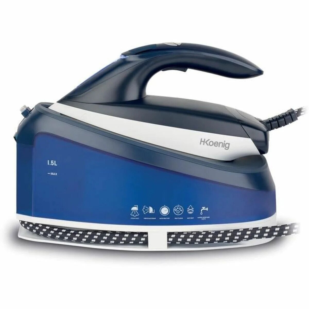 Fier de Calcat Vertical cu Abur Hkoenig 2200 W Albastru