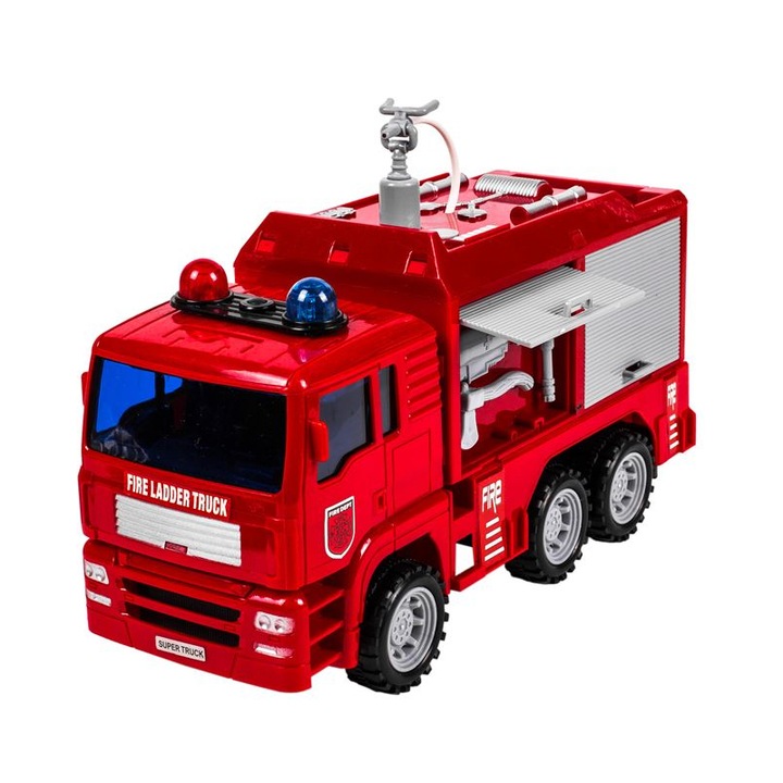 Tűzoltóautó, amely vizet indít, fényekkel és hanggal, ATU-088352