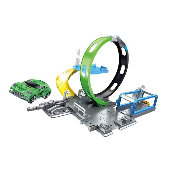 Autó és indítópad 360 fokos hurokkal, 1:64, ATU-087281