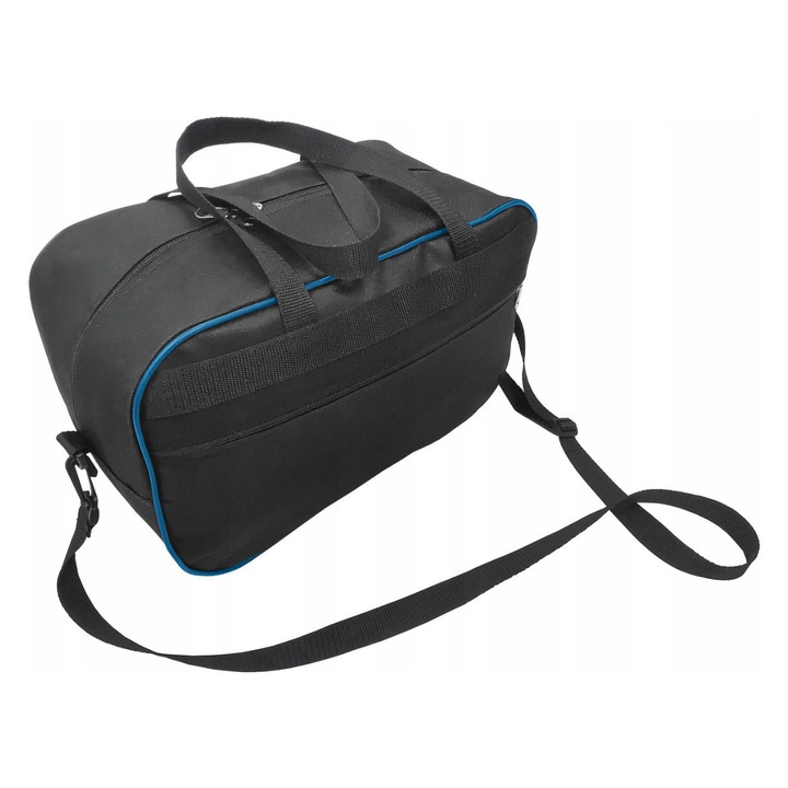 Geanta city break, avion, Wizz Air, Ryanair, 40x20x25, negru-albastru, Metru Patrat