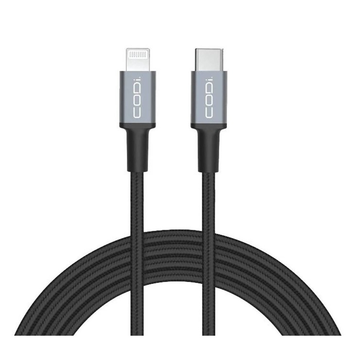 Kábel iPhone S-119-hez, Gyorstöltés, Fonott, Type-c(m), Apple Lighting(m), 2m, 20W