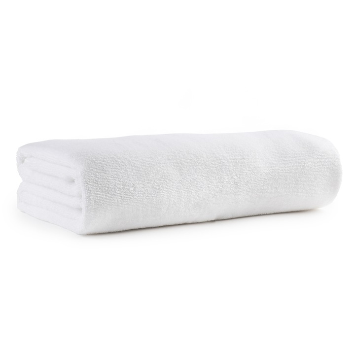 Кърпа за тяло, премиум качество, Royal Comfort Collection, 70x140 см, 100% турски памук, 580 гр/м², мека, супер абсорбираща, устойчива на пране, бързосъхнеща, бял цвят подходяща за баня, хотел, СПА, басейн, фитнес