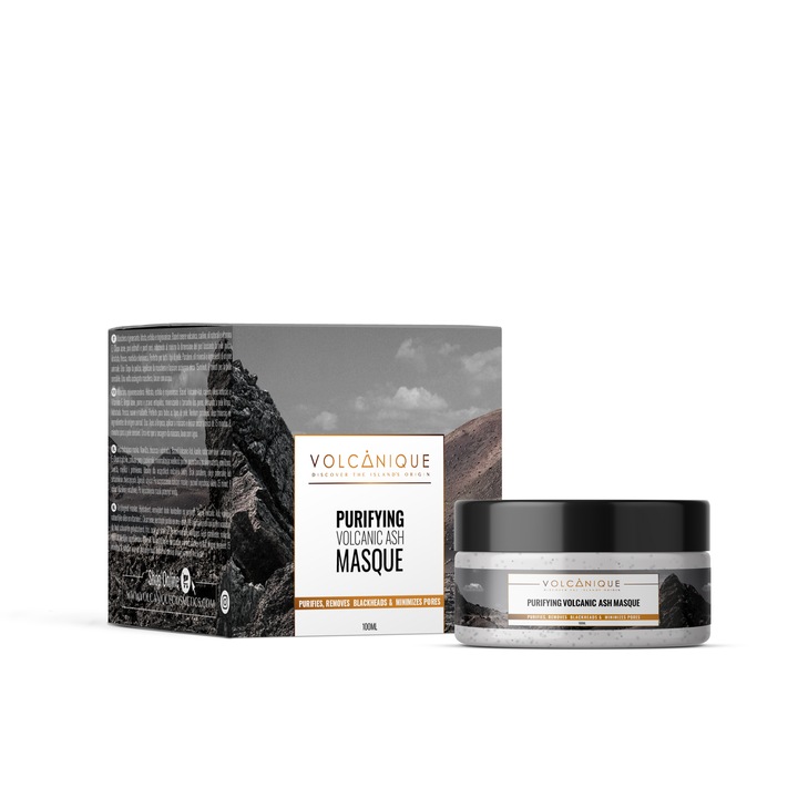 Masca faciala, Volcanique, Intinerire/exfoliere, Argila de caolin, 100 ml