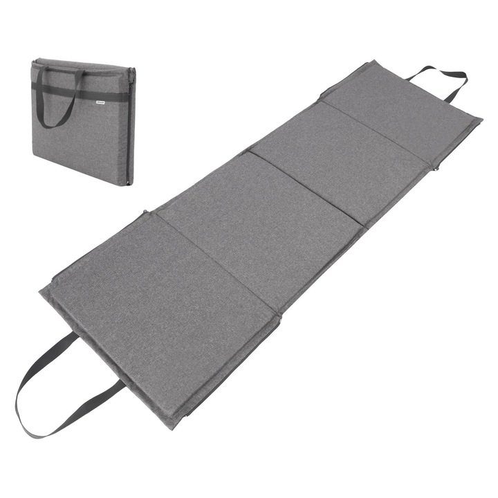 Плажен матрак, Summerbag, сгъваем като чанта, тъмно сив, Ecolen, 177x54x2 см