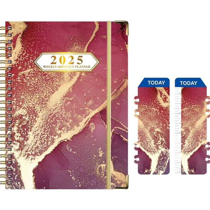 Agenda 2025, 217x158mm, Rosu/Auriu